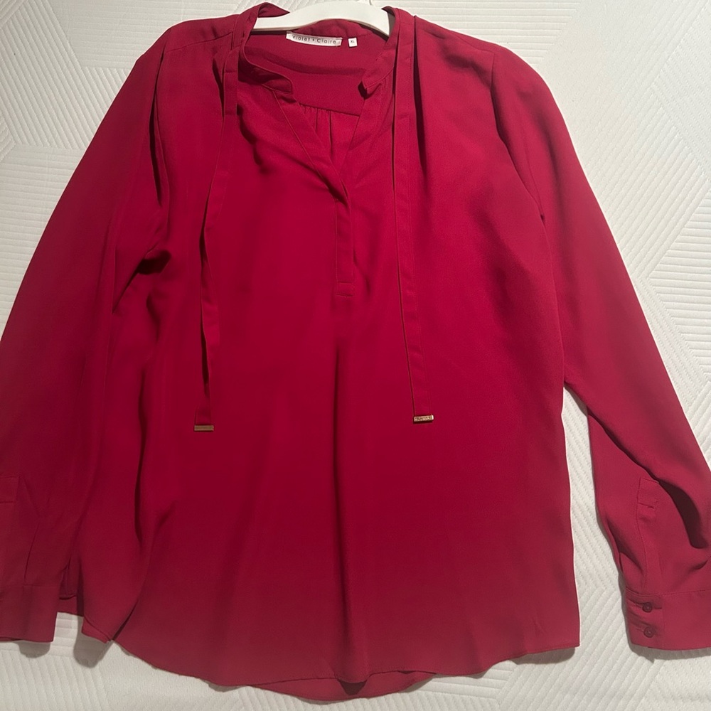 Elegant Red Women's Blouse